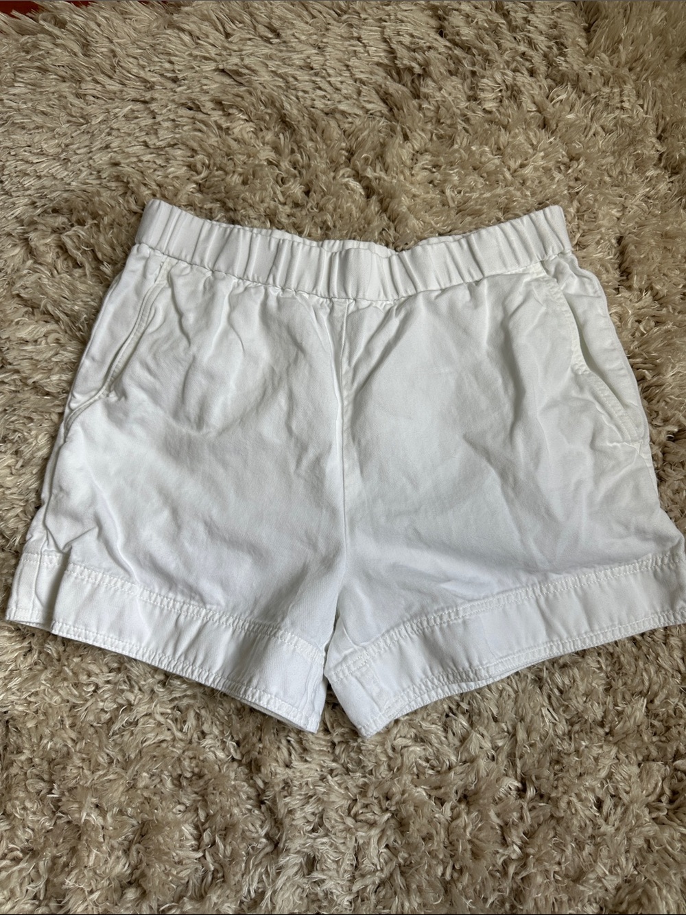 Cos Women's High-Waist Elastic Casual Shorts in White